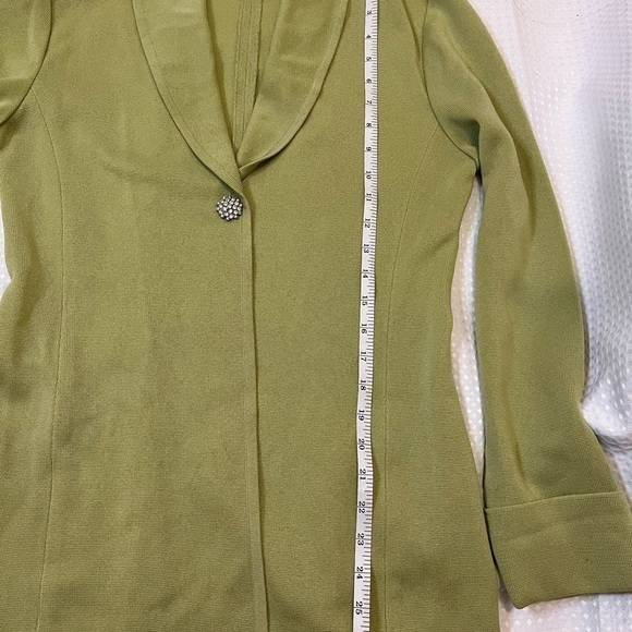 𝅺PLEIN Air Green Jacket with rhinestone button. - Picture 7 of 12